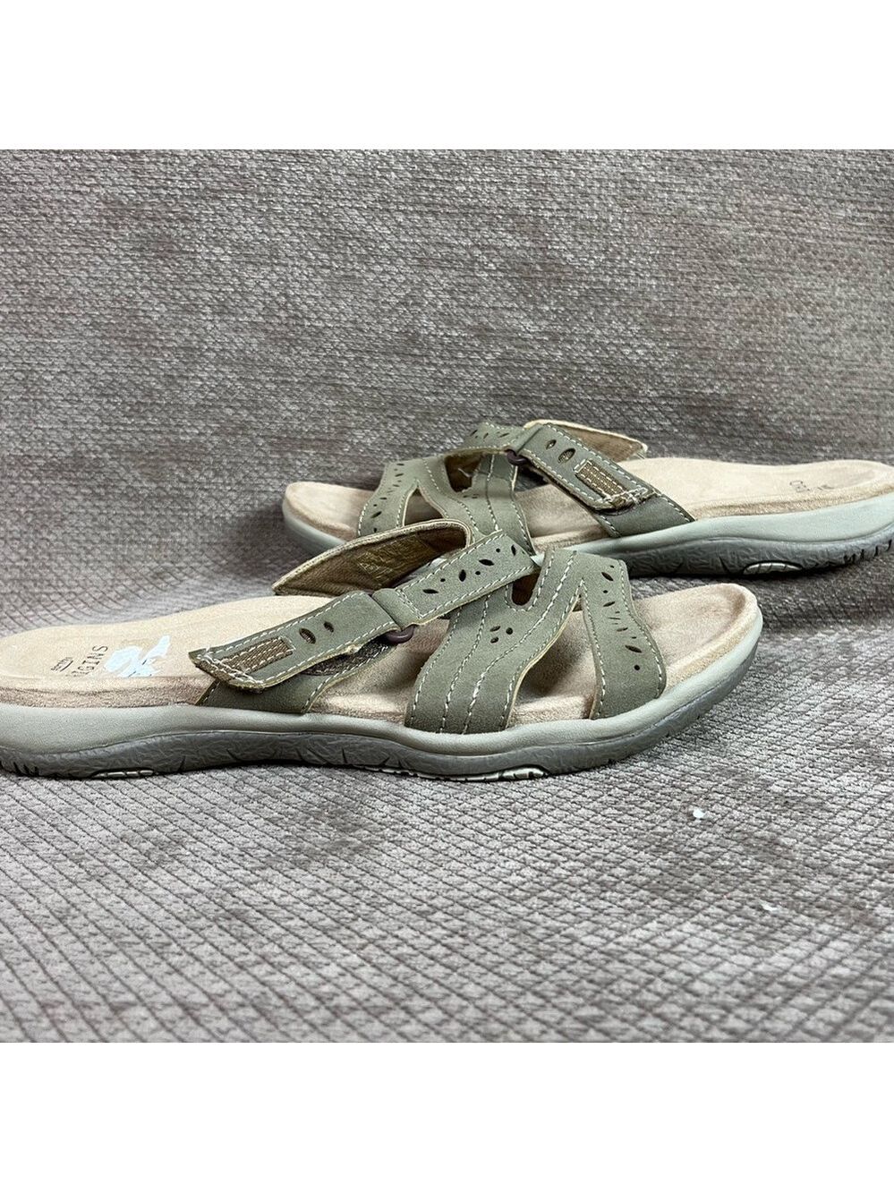 Earth Origins Sandra Suede Leather Multi-Strap Slide Sandals  Sz 11 like new - Picture 7 of 12